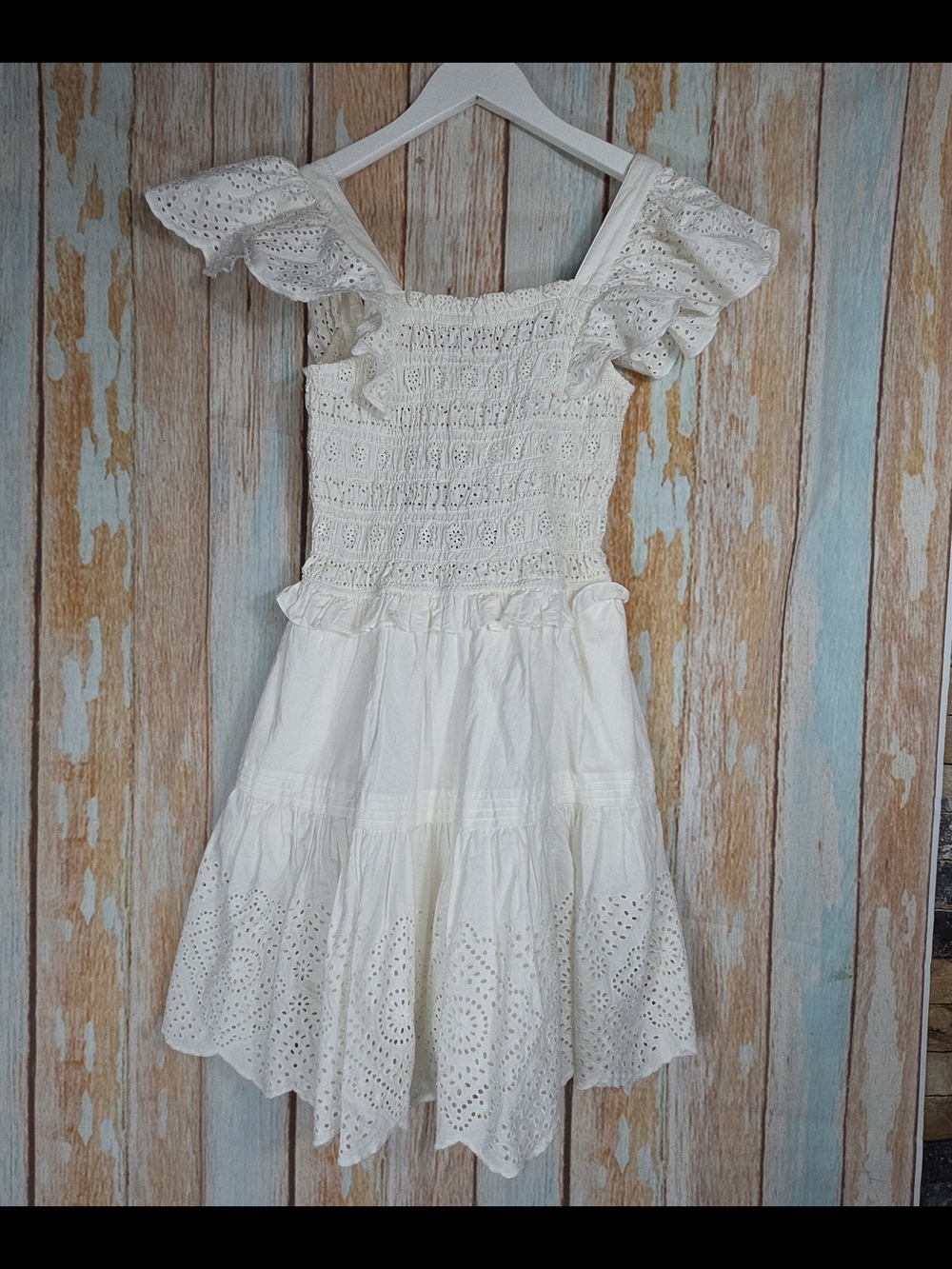 Sea NY Vienne Eyelet Flutter Sleeve Mini Dress. Size xxs. NWT